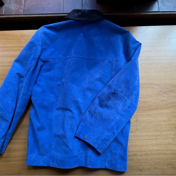 Zara Blue Field Jacket with Black Collar - Picture 3 of 3